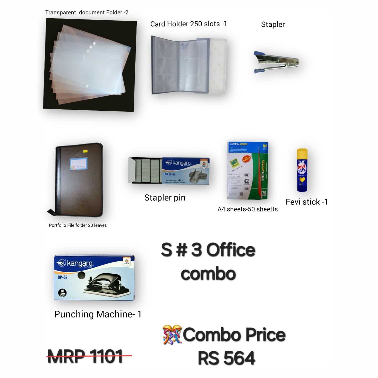 S # 3 Office stationary  Combo